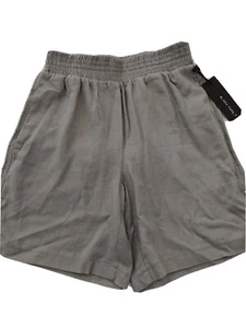 Black Tape Women's Shorts Gray 85% Rayon 15% Linen Ex Small NWT - Picture 1 of 15