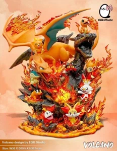 Pokemon Charizard GK Statue Volcano With LED - Picture 1 of 13