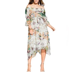 City Chic Bilbao Schulterfreies Kleid Größe 20 - Bild 1 von 7