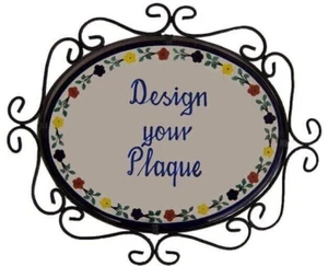 Mexican Ceramic Talavera House Sign Custom Wall Address Sign Plaque & Frame #09 - Picture 1 of 1