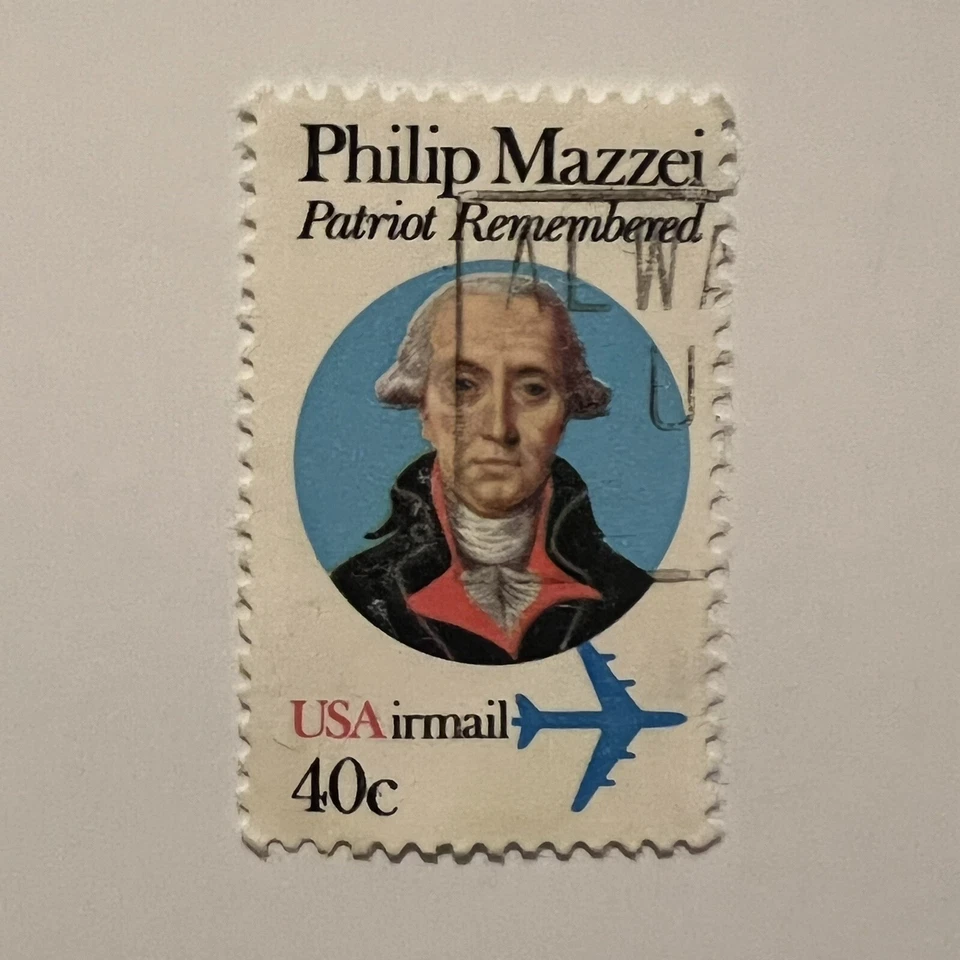 ERROR 1980 US STAMP #C98 SMALL SPACE BETWEEN "USA" "AND "IRMAIL" - Image 1 of 3