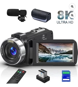 8K 64MP Video Camera 18X Digital Camera Video Camera for YouTube 3.0 DV087 - Picture 1 of 8