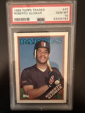 1988 TOPPS TRADED #4T ROBERTO ALOMAR RC PADRES HOF PSA 10