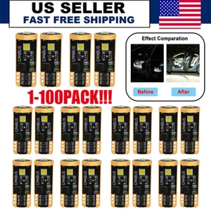 T10 LED License Plate Light Bulbs 6000K Super Bright White 168 2825 194 - Picture 1 of 9