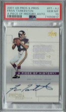 PSA 10 Fran Tarkenton 2001 UD Pros & Pros #FT-AJ Card A Piece Of History Auto