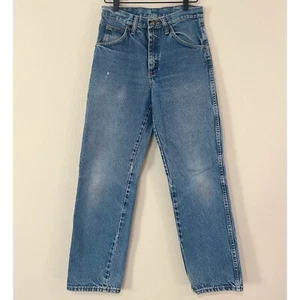 Vintage 90’s Rustler Size 29/30 Straight Leg High Waisted Denim Jeans - Picture 1 of 3