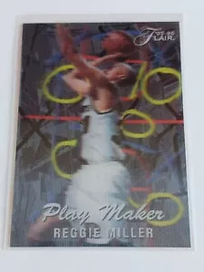 1995-96 Flair Reggie Miller Play Maker #4 Indiana Pacers 🔥🔥 RARE! 1:54 Makers - Picture 1 of 2