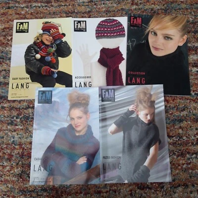 Lang Yarns FAM Knitting Patterns x5, Baby, Accessories, Collection, Casual, Felt - Image 1 of 4