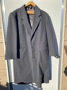 Vintage Men's  L / 48"  gray Stafford full length wool over coat - Picture 1 of 6