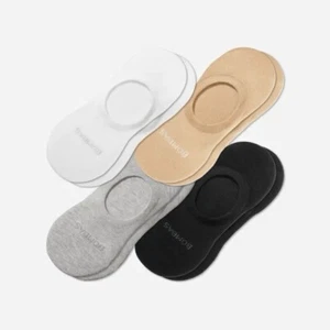 4-Pack Bombas Mens Womens Unisex Basic Colors Cushioned No Show Socks Size Med - Picture 1 of 4
