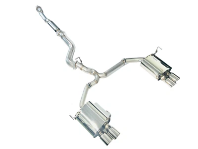 Catback Exhaust Fit 15-17 Subaru WRX STI VA Sedan dual Muffler Round Tips Foto 1 de 4