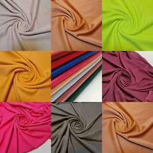 Tessuto jersey crepe subacquea stampa e tinta unita spandex elasticizzato materiale abito 58" metro - Foto 1 di 89