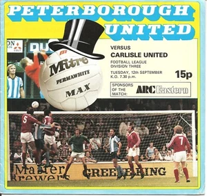 Peterborough United V Carlisle United 12-9-1978 Division Three - Picture 1 of 1
