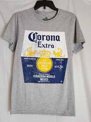 Camiseta Corona Extra Oficial Cerveza Hombre Manga Corta Pullover Talla Pequeña NUEVA  Foto 1 de 4