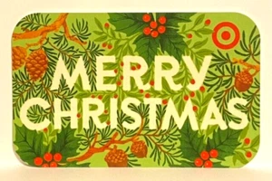 Target Merry Christmas Holly Berries Acorns Pinecones 2016 Gift Card 790-01-2298 - Picture 1 of 1