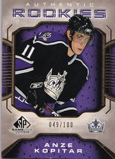2006-07 SP Game Used Gold #122 Anze Kopitar 49/100 RC