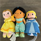Disney Princess Stylized Belle, Jazmine, & Cinderella Plush Set