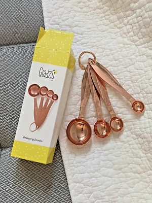 Colheres de medição Giadzy, conjunto de 4, feitas para FabFitFun, nova caixa aberta - Imagem 1 de 4