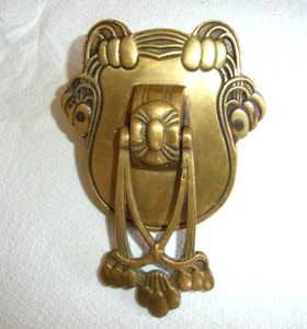 Jugendstil Messing-Türklopfer-Klingel wunderschön-sehr gut-nummeriert + Markung - Bild 1 von 3