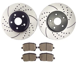 Rotores y pastillas de freno delanteros aptos para Toyota Corolla Matrix Pontiac Vibe 2003-2008 - Imagen 1 de 6