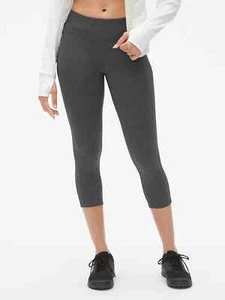 GapFit Sport Damen anthrazitgrau hoch Kompression Leggings Capris - Größe S - Bild 1 von 5