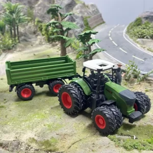 Trattore Agricolo Grande 16,5 Pollici/42Cm Giocattoli con Rimorchio, Trattore Agricolo Realistico Se - Foto 1 di 7