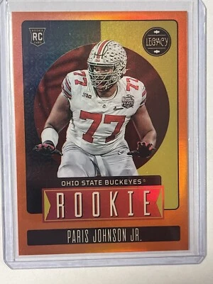 Paris Johnson Jr. /149 2023 Panini Legacy Rookie  Orange SP Cardinals Ohio State - Image 1 of 3