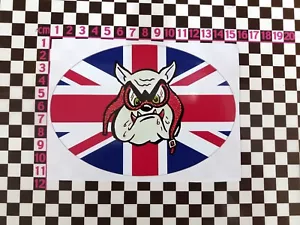 Pegatina Clásica Union Jack Bulldog Scooter - Lambretta Iso Inglés Británico Reino Unido - Imagen 1 de 1