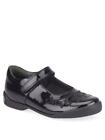 Start-rite Hopscotch Leather Mary Jane Girls School Shoes Black Patent 8.5 E