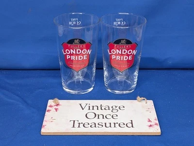 Fuller's LONDON PRIDE Ale * 2 x ONE PINT Glasses * Rare M13 (2013)  * New Unused - Image 1 of 4