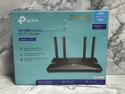 TP-LINK Archer AX1800 1201Mbps 4 Port 574Mbps Wireless Router (AX1800 ) Sealed - Image 1 of 4