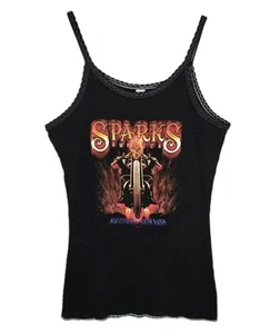 Sparks America Halloween Biker Bash Cami Tank Top Womens Large Skeleton Biker - Picture 1 of 11