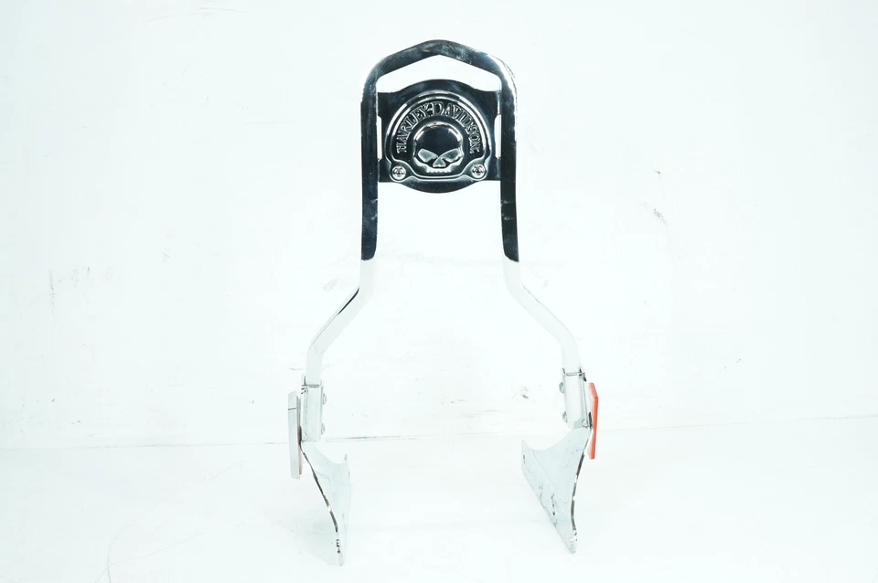 04 Harley Softail Heritage OEM Rear Back Sissy Bar Rail Sissybar Willie G Skull - Image 1 of 4