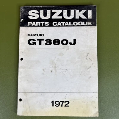 Catálogo manual de peças Suzuki Motorcycle GT380J 1972 FABRICANTE DE EQUIPAMENTO ORIGINAL, 1ª edição - Imagem 1 de 4