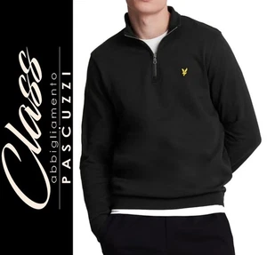 Lyle & Scott - Felpa lupetto 1/4 zip 100% cotone (J. Black) ML2022V - Imagen 1 de 5
