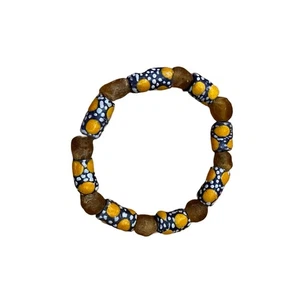 Orange Kunst Glasperlen Armband - Bild 1 von 6