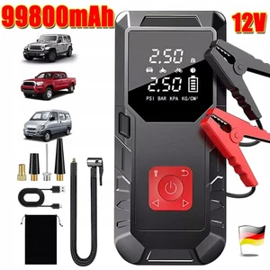99800mAh Auto Starthilfe Jump Starter Ladegerät Powerbank KFZ mit Luftkompressor - Bild 1 von 23