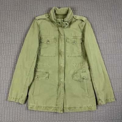 Chaqueta para mujer J.Crew verde medio vintage Ripstop militar utilitario abrigo de campo Foto 1 de 4