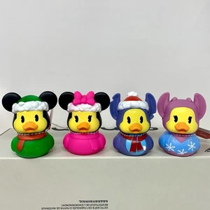 Disney Patos Navidad Mickey Mouse Minnie Stitch Angel Goma Lote de 4 Papá Noel - Imagen 1 de 3