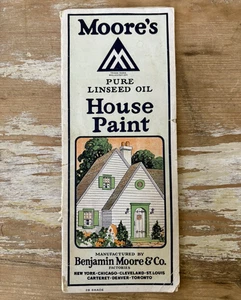 Vintage color sample chip booklet Benjamin Moore Linseed Oil House Paint  1930's - Picture 1 of 5