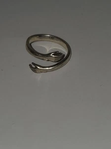 Anillo de plata de ley.Amante brazo manos - Imagen 1 de 3