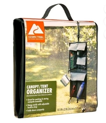 Ozark Trail Multiuso Ajustable Colgante Toldo/Carpa Organizador 10.5" x 22" NUEVO Foto 1 de 4