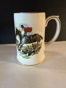 "Taza jarra grande Sadler Inglaterra escena de caza grande caza de zorro ecuestre de colección 7,5""" - Imagen 1 de 7