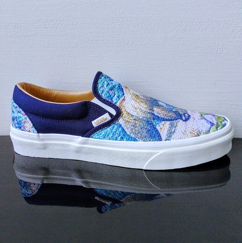 Vans Sneaker Slip On Classica da Uomo con Incredibile Cali Tapestry Forest Design