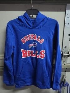 Nuova felpa NFL Buffalo Bills ragazzo poli pile con cappuccio blu taglia L 14/16 - Foto 1 di 3