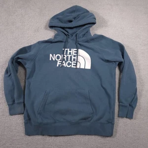 North Face Hoodie Womens Large Blue Pullover Sweatshirt Logo Outdoor Casual - Picture 1 of 10