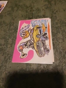 1973 Donruss Pink  DONRUSS Fantastic Odd Rods Stickers Series 1 Rare #119 - Picture 1 of 2