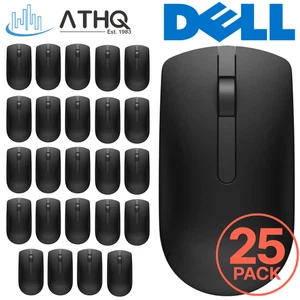 PACK OF 25 Dell MS116-BK USB Wired Optical Mouse Black Scroll Wheel Laptop NEW - Picture 1 of 7