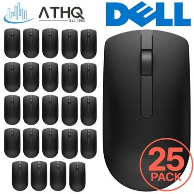 PACK OF 25 Dell MS116-BK USB Wired Optical Mouse Black Scroll Wheel Laptop NEW - Image 1 of 4