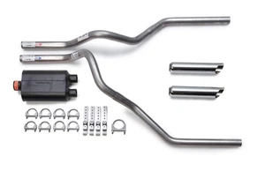 Dodge Ram 2002-2003 Dual Exhaust Flowmaster Super 40 Series Muffler Chrome Tips - Picture 1 of 4